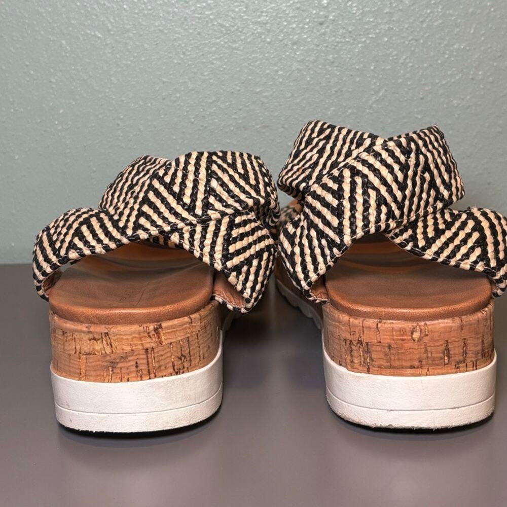 Catherine Malandrino Womens Woven Platform Sandals Black White Size 7.5 - Picture 4 of 10